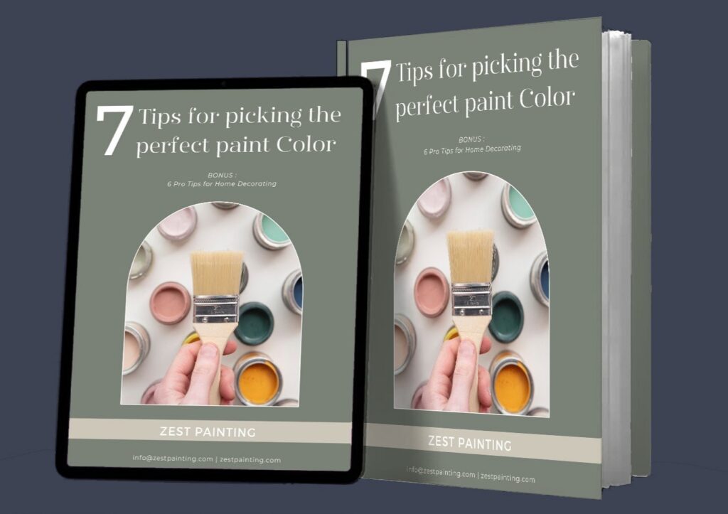 Guide written by Zest Painting with seven tips for picking the perfect paint color